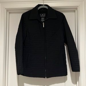 Black quilted jacket